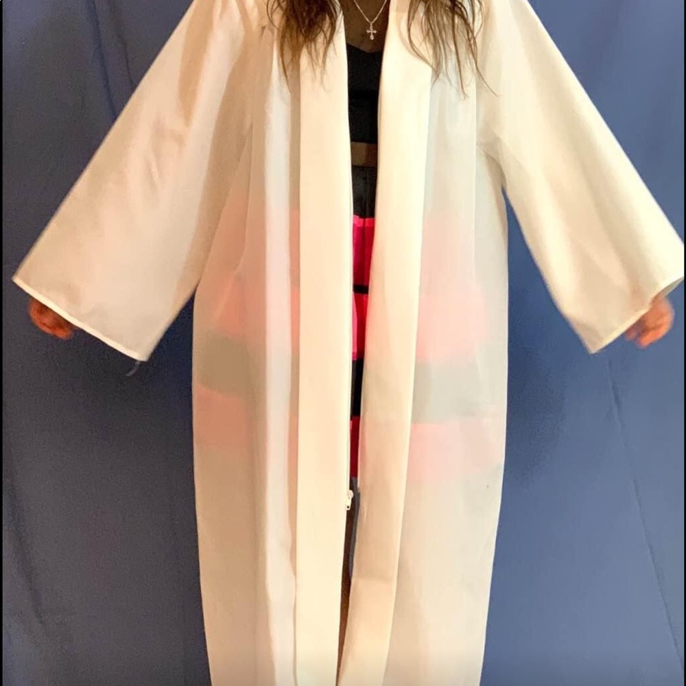 White Graduation Gown